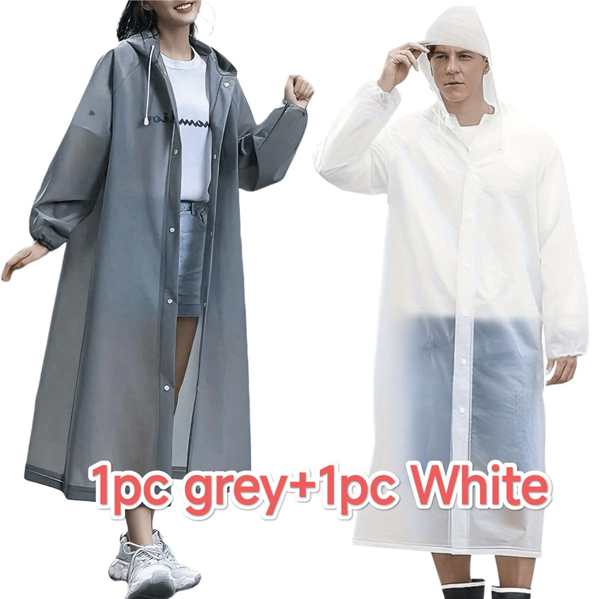 Raincoat Whitegrey Size Onesize