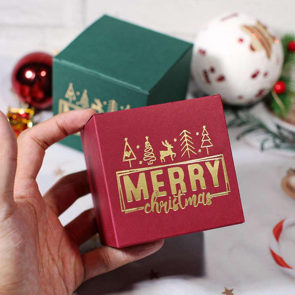 Christmas Gift Boxes Color Green Zfh Size Xtsmc-5Pcs