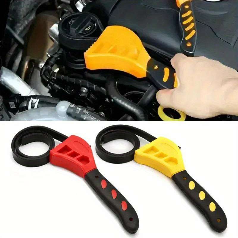 6 Inch Adjustable Strap Wrench Oil Filter Tool