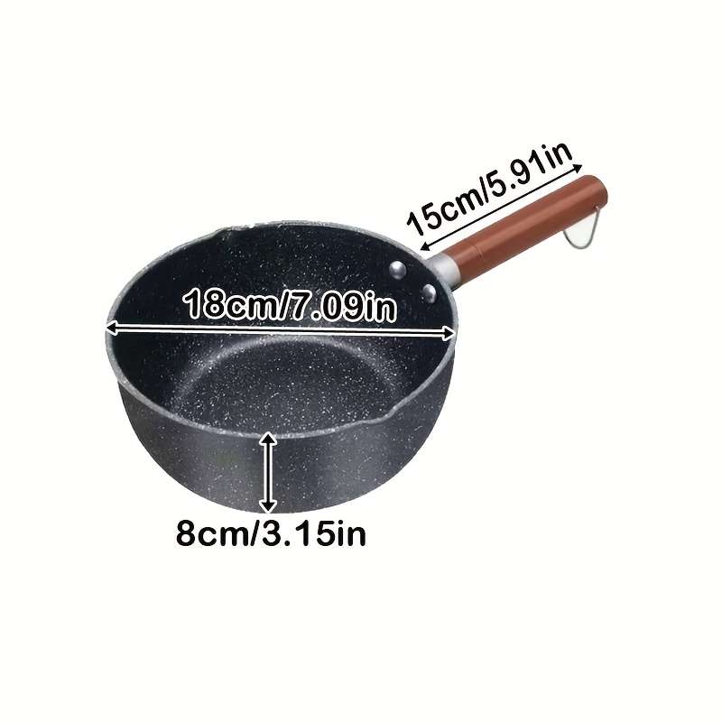 Black 7.09-Inch Cast Iron Milk Pot