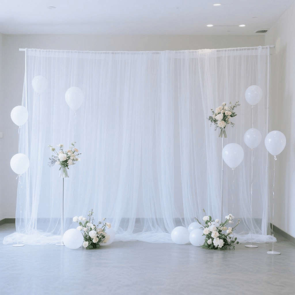 Wedding Supplies Color White Size 151*301Cm*2Pcs