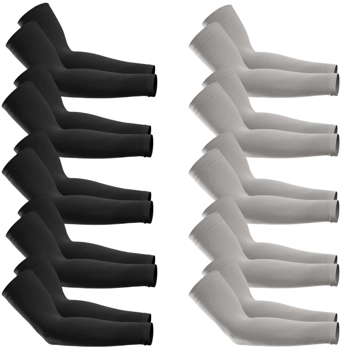 Sunscreen Sleeves Color 5 Pure Black 5 Light Gray