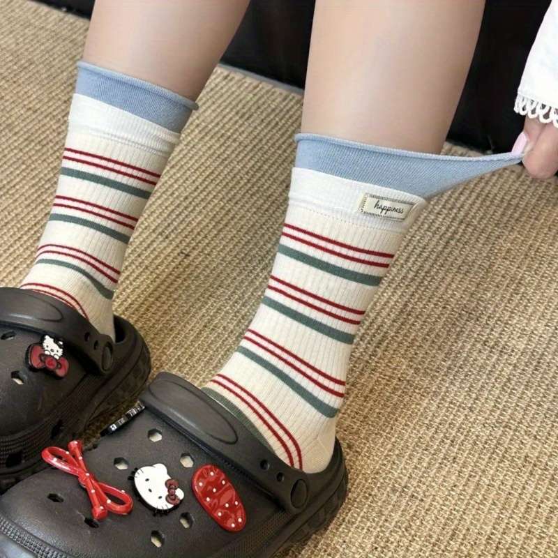 Women S Socks Color Mixed Color5 Pairs Size Asian Onesize