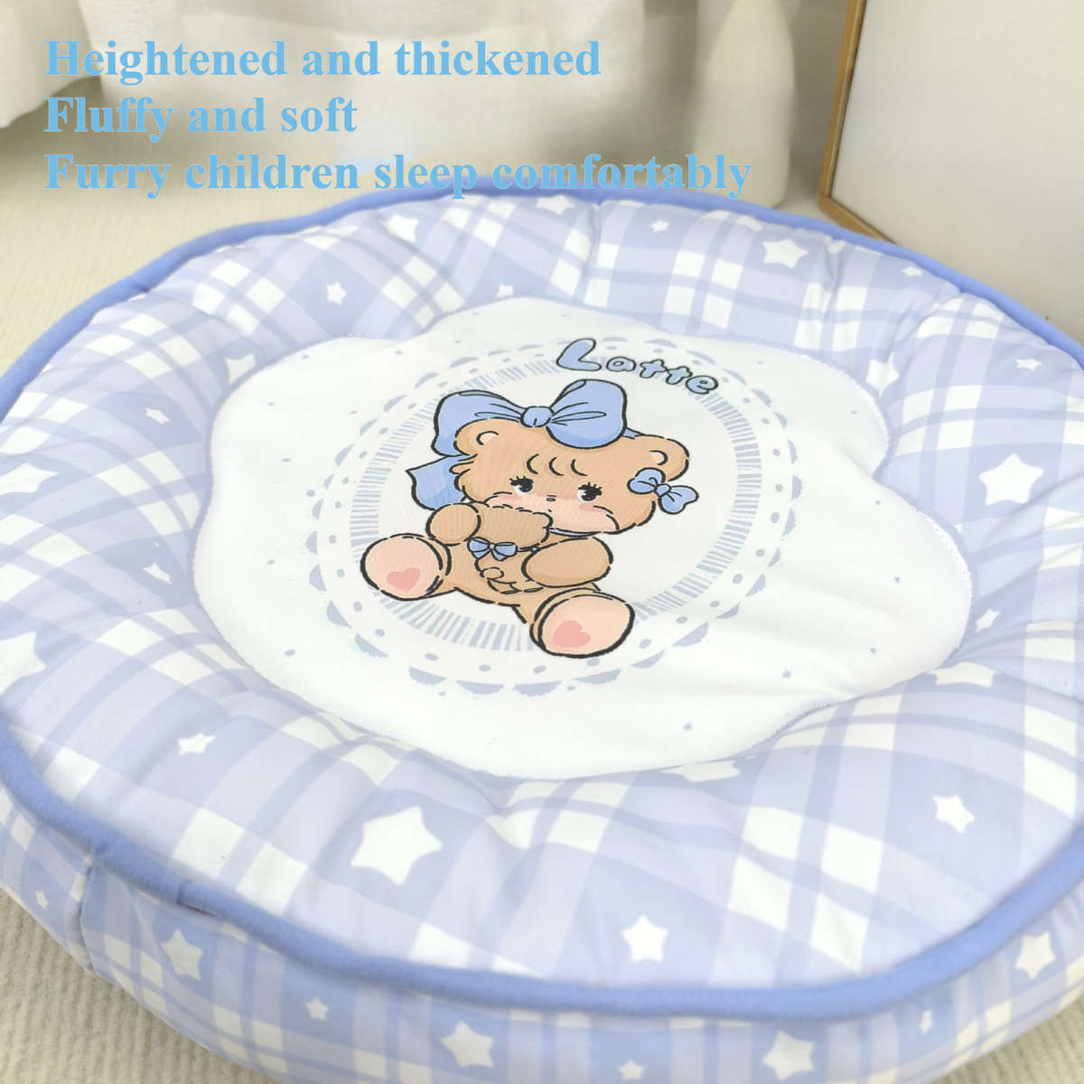 Pet Supplies Color Diameter 50Cm Size Blue Plaid