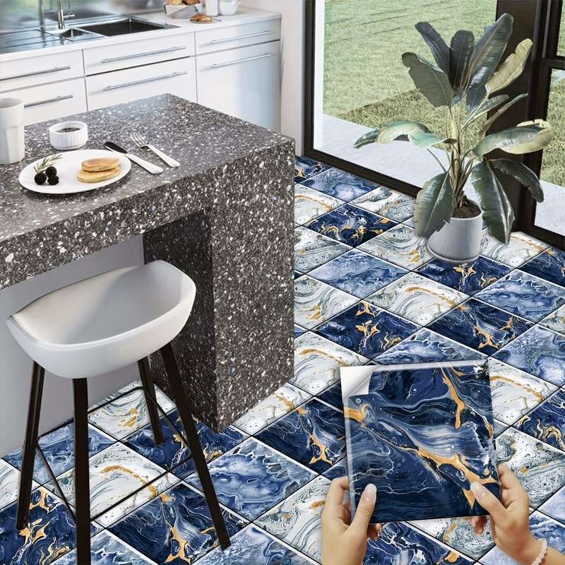 Self Adhesive Floor Stickers 10Pcs * 14.99Cm * 14.99Cm