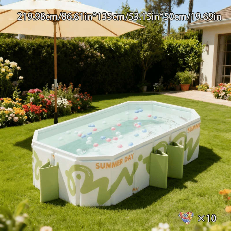 Swimming Pool Model 219.98*135*50Cm Senoxygen Green 003  10 Ocean Balls