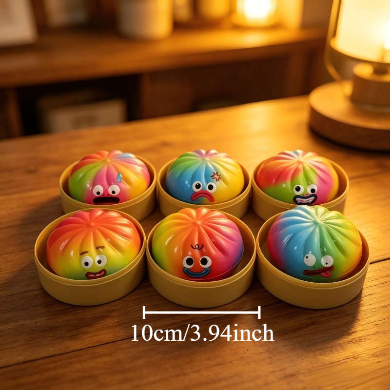 Squeezable Toys Style 2Pc1 Steamed Bun 1 Steamer Set Items Random Colors And Styles