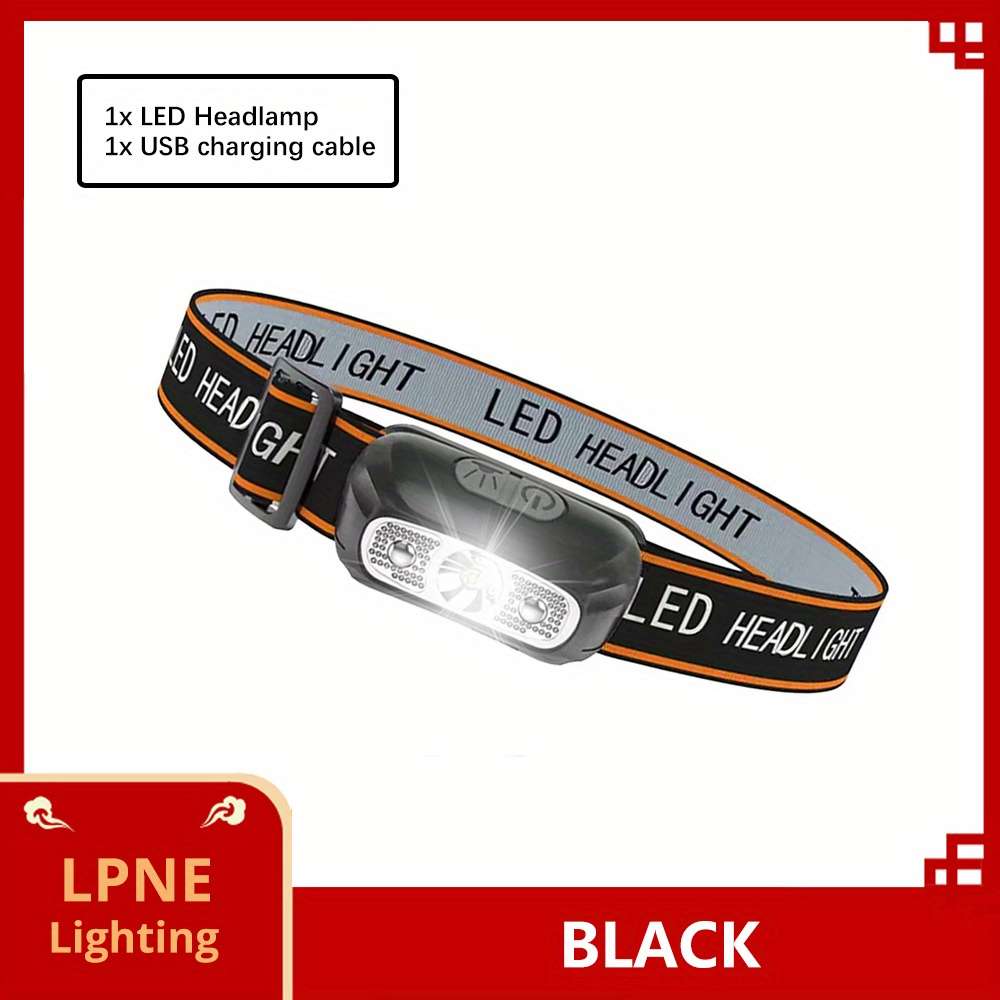 Efficient 1Pc Mini Led Headlamp Usb Rechargeable Headlight Daily Reliable