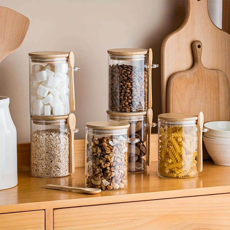 Sealed Jar Quantity 6Pcs With Spoon Canisters