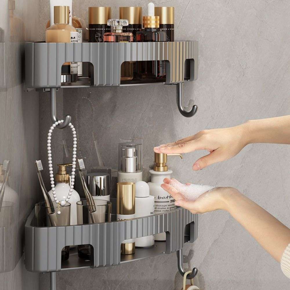 Bathroom Storage Rack Color Black Quantity2Pcs