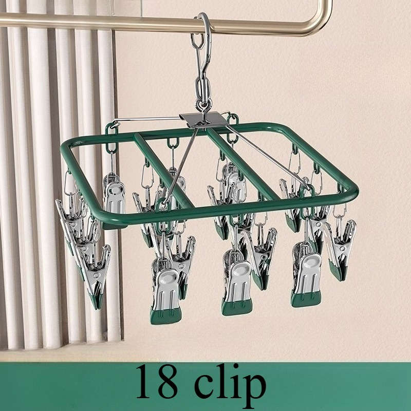 Clothes Rack 18 Clips White