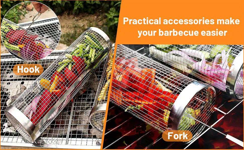 Grilling Net Model Large3Piece Set Cagehookoil Spray Bottle