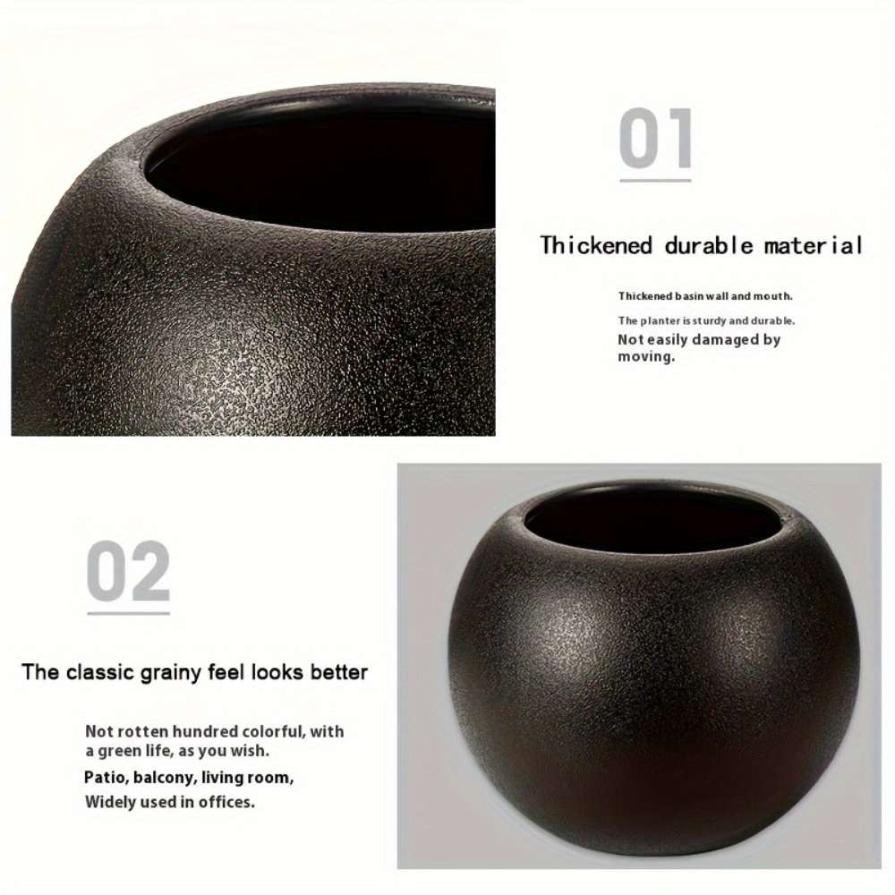 Flowerpotsize Size 18Cm Blackcolor  Empty Basin