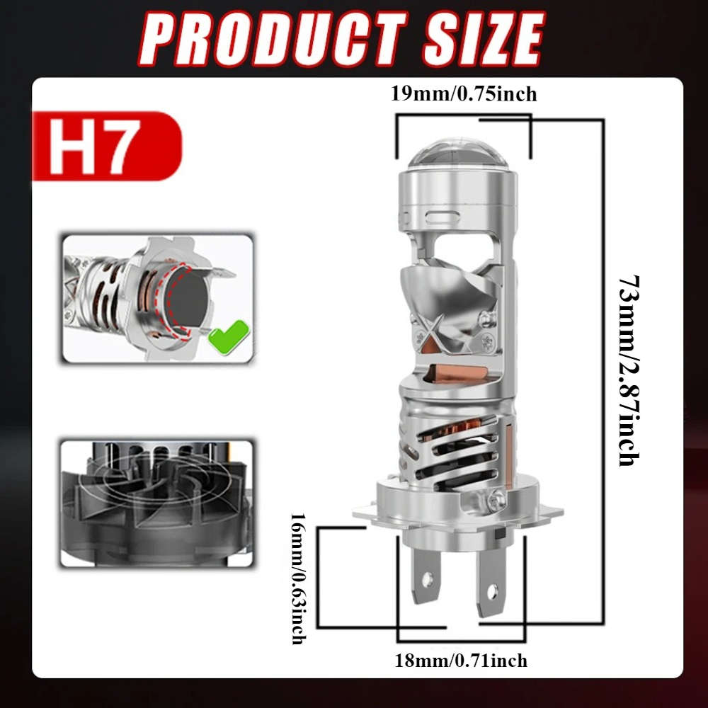 Car Lights Color 2Pcs H7