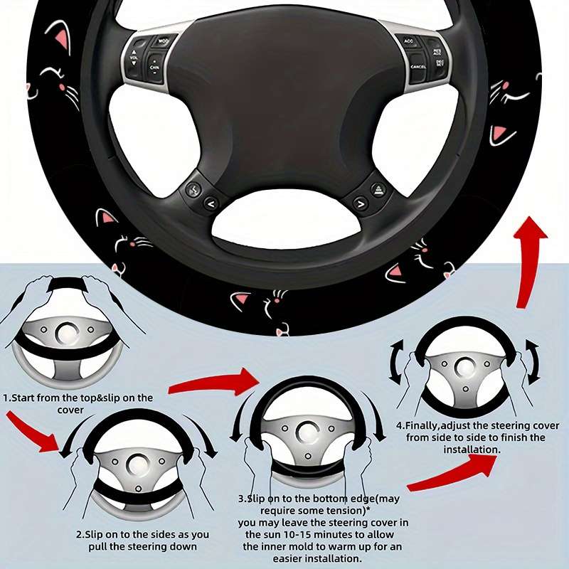 Car Steering Wheel Cover One Size