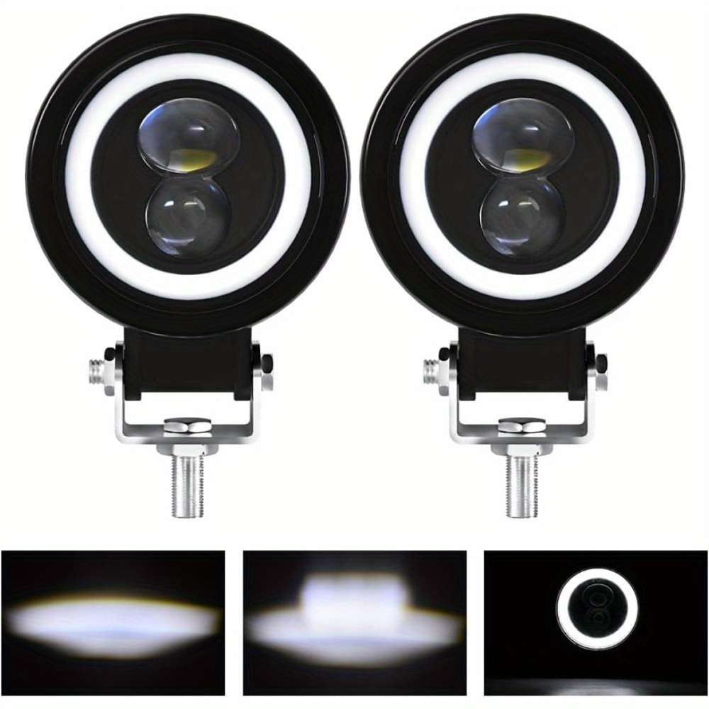 Car Lights Color 2Pcs White Ring