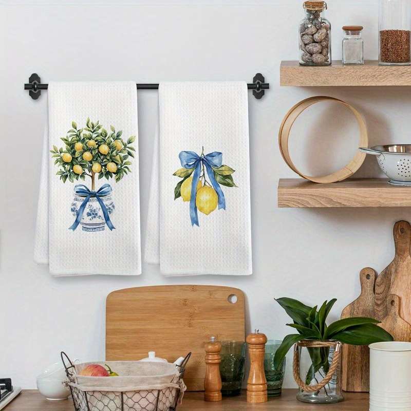 Rag Color 2 Pack Blue Ribbon Lemon Tree Ornaments