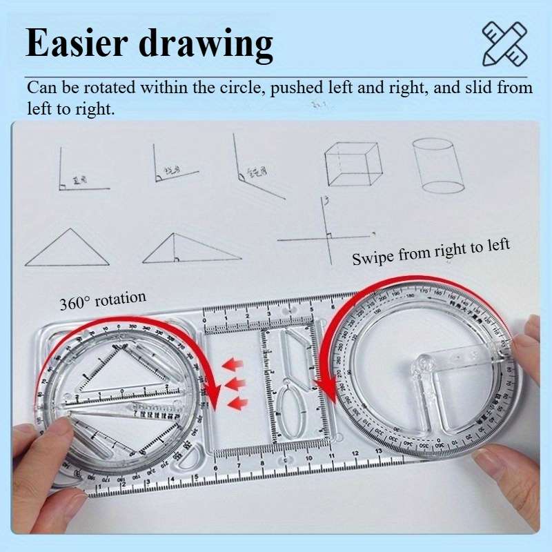 Ruler Color Multifunctional Ruler Size21.5Cm