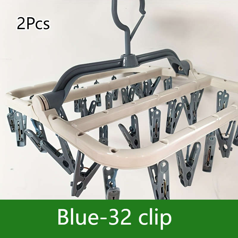 Clothes Rack White32 Clips Size 2Pcs