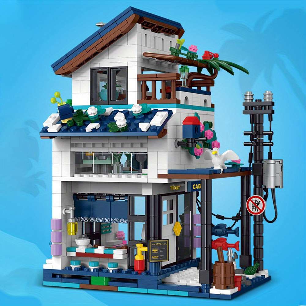 3D Building Model Puzzle Set Color Multicolored