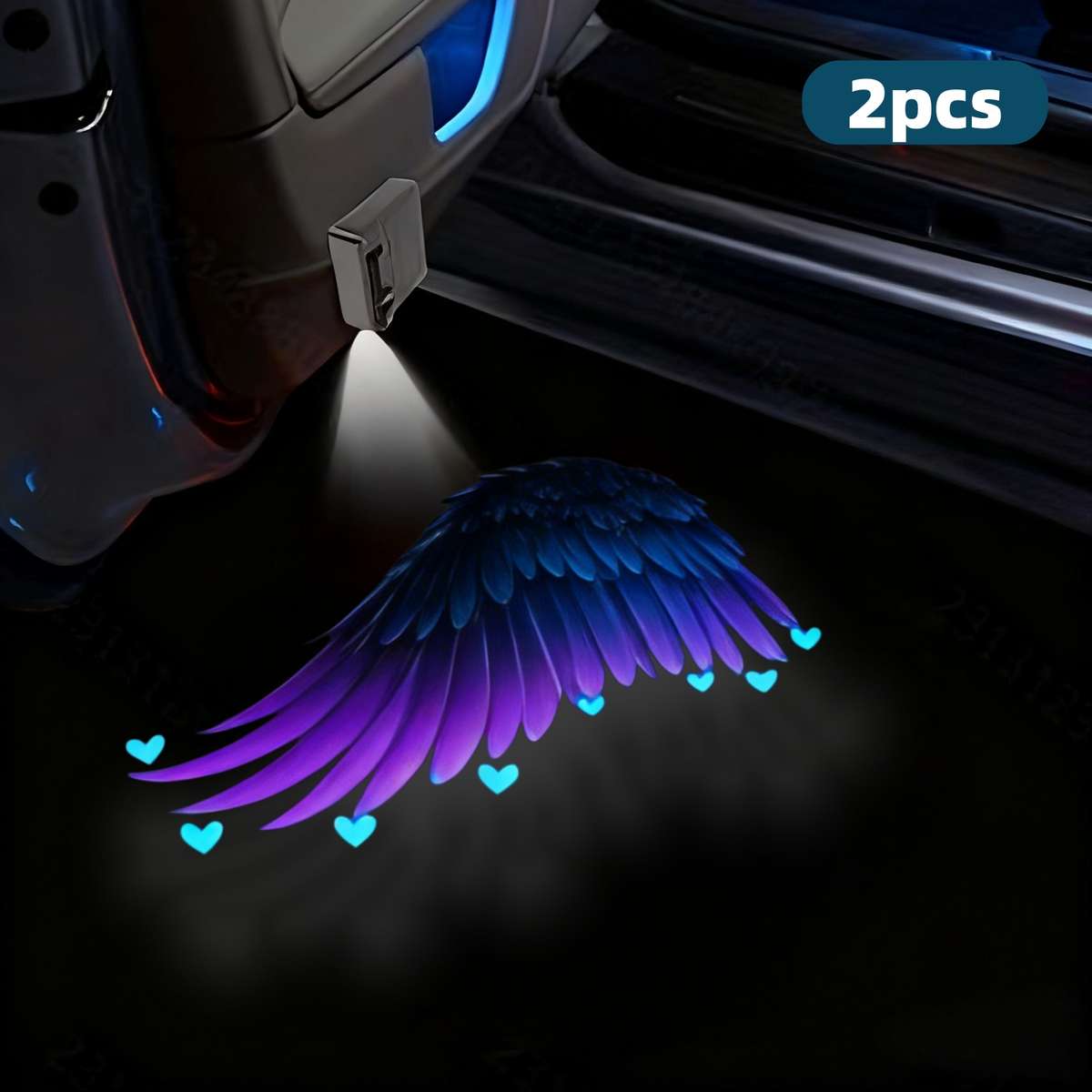 Car Lights Color Black Purple Quantity 2Pcs