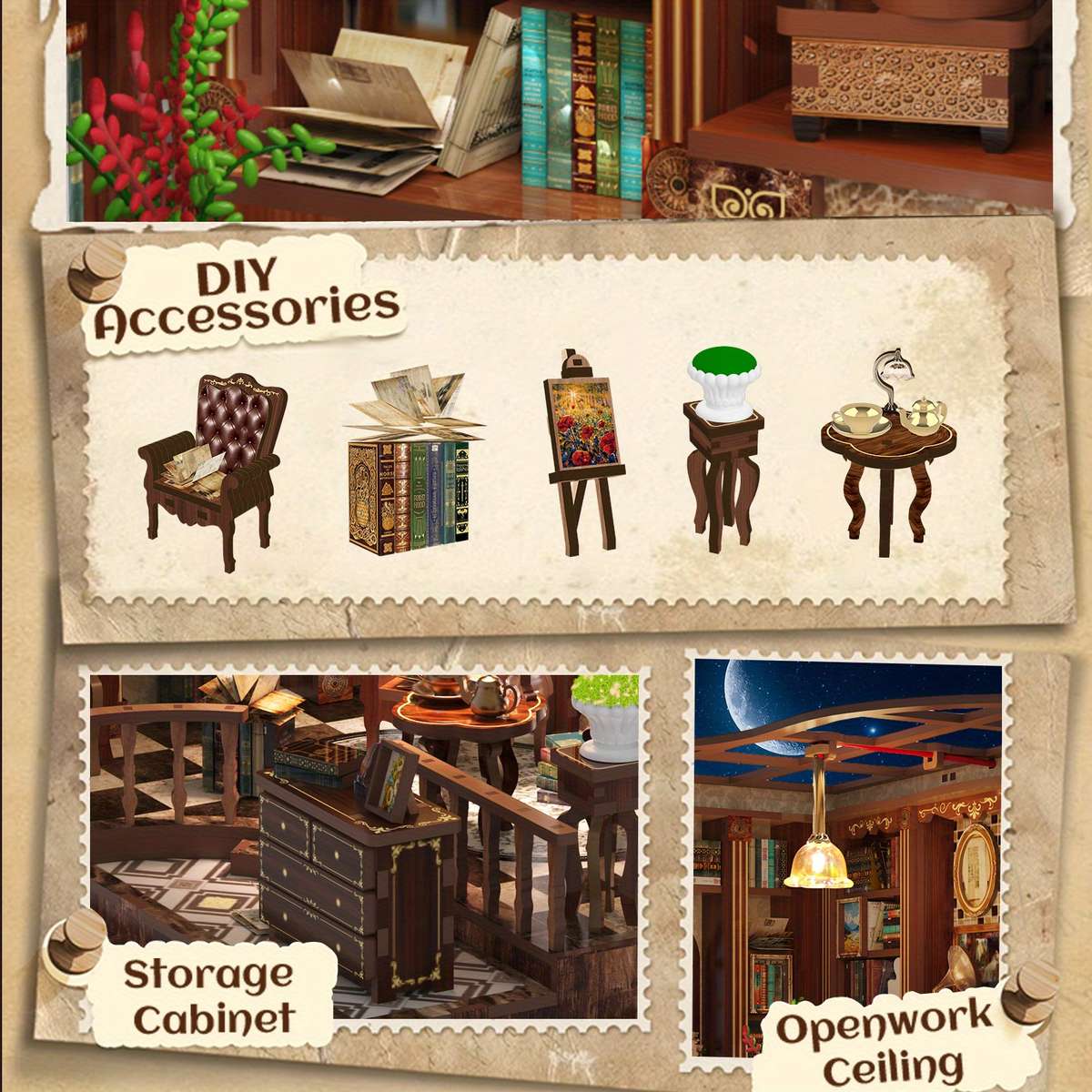 3D House Puzzle Model Model Left Bank Bookstore