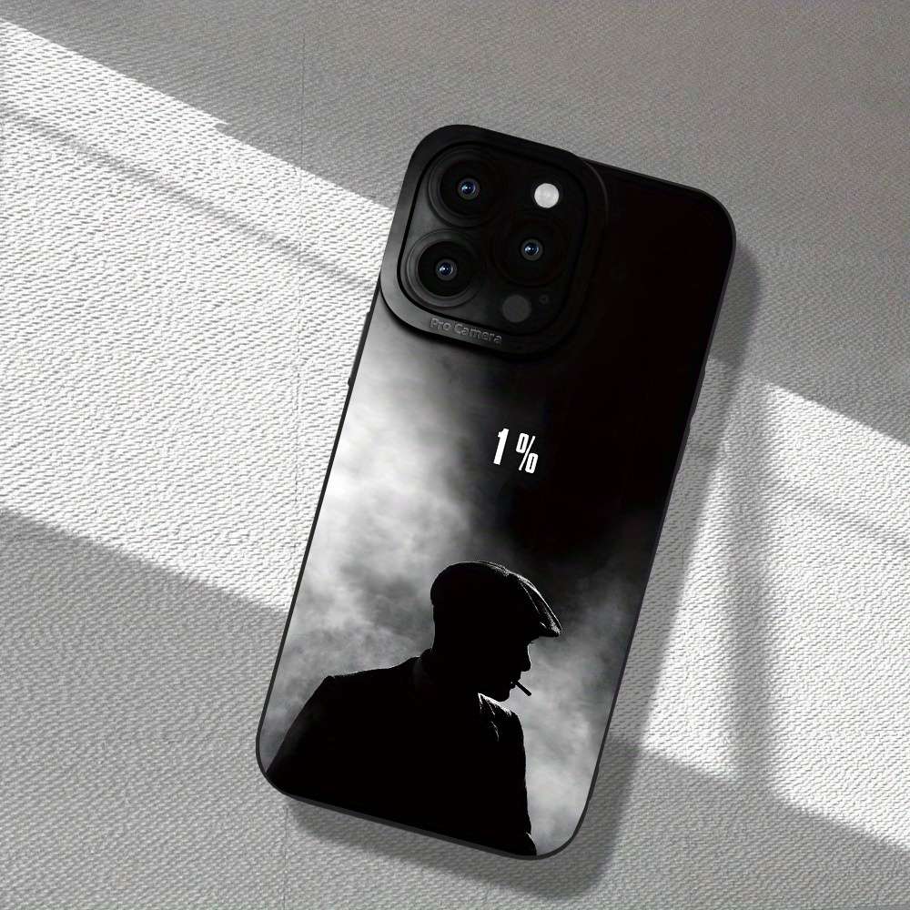 1Pc Black For iPhone 7 Plus 8 Plus Gentleman Pattern Phone Case