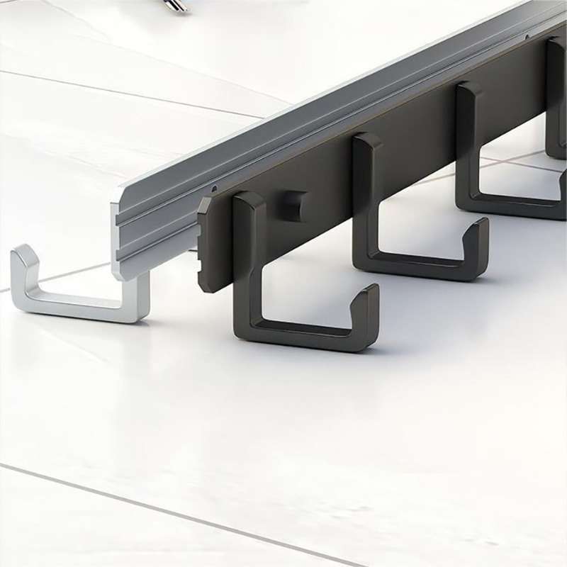 Bathroom Storage Rack Color Silvery Style3 Hooks18Cm7.09In