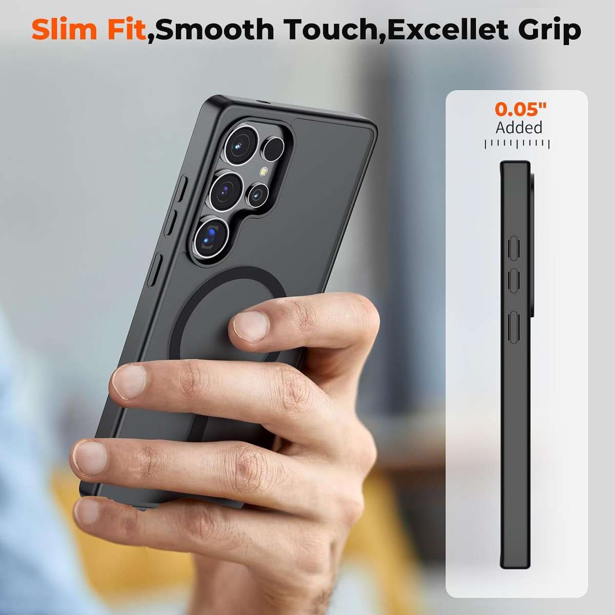 Phone Case Black Compatible Model Galaxy S24 Ultra