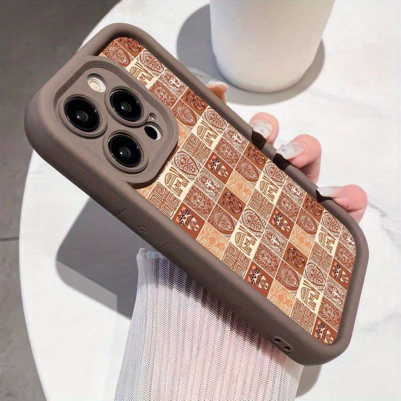 1Pc Dark Brown For iPhone 13 Phone Case