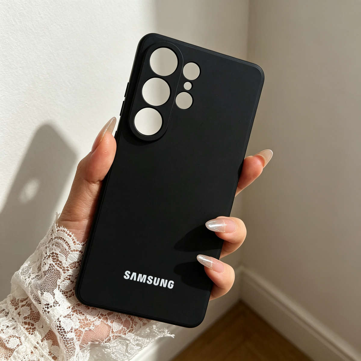 Phone Case Black Compatible Model Galaxy S22 5G