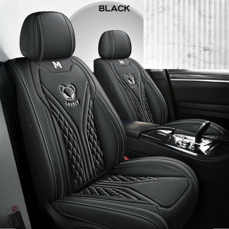 Car Seat Cushion 5Pcs Mystery Black