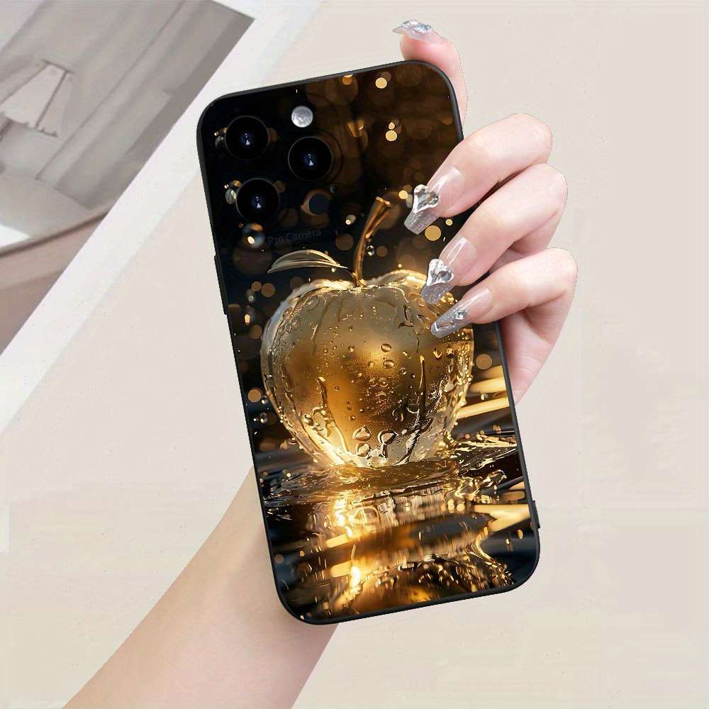 1Pc Black For iPhone 13 Waterdrop Apple Design Phone Case