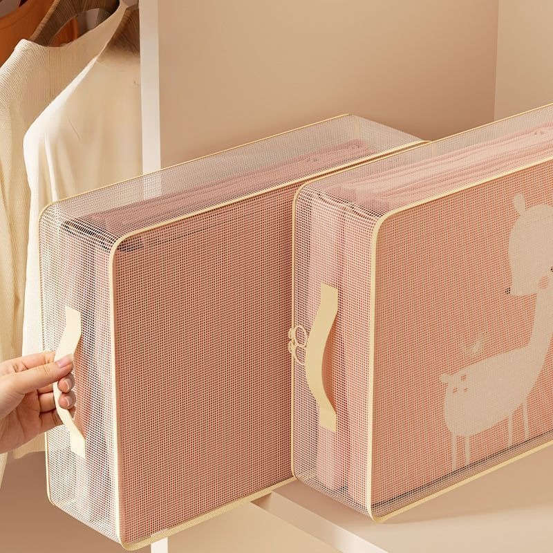 3Pcs Large Capacity Mesh Zipper Storage Storage 3Pcs