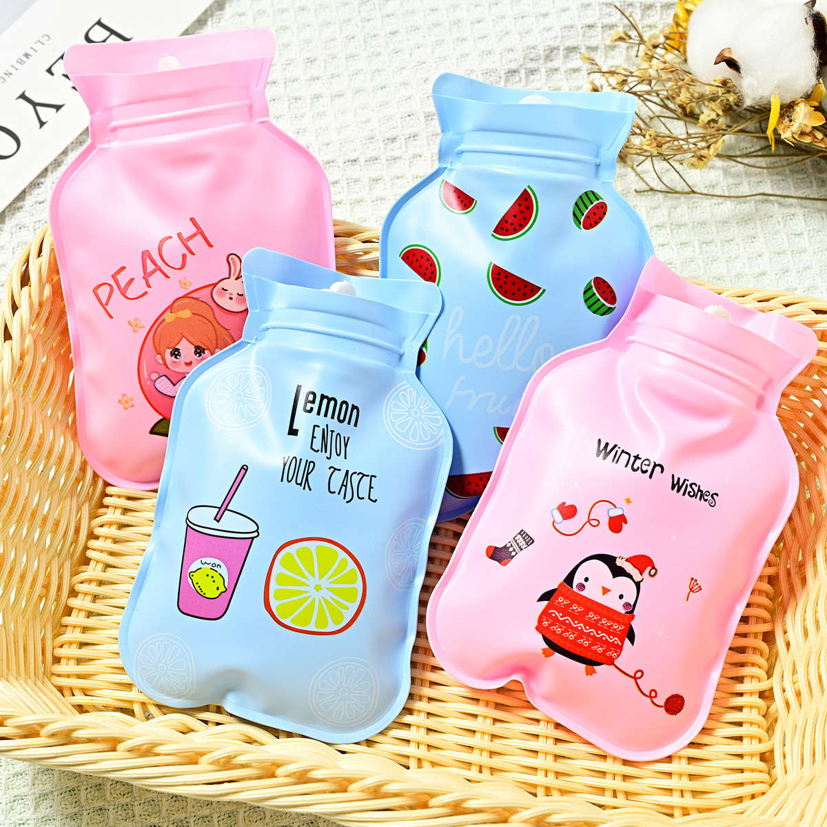 Hot Water Bottle 2Pcs Random Style
