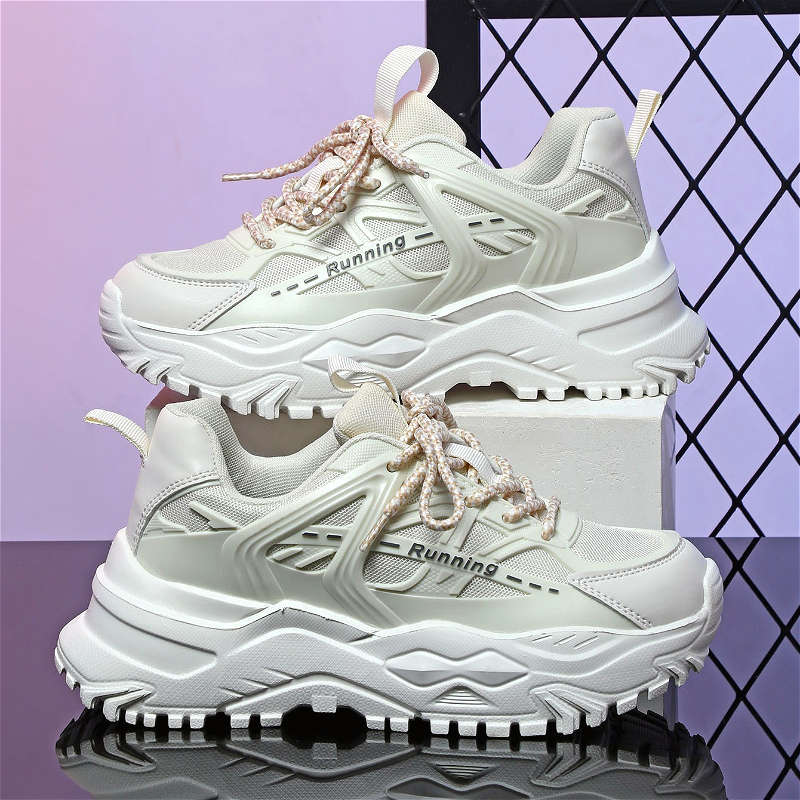 Women S Sneakers Color Beige White Background Sizeuk 9