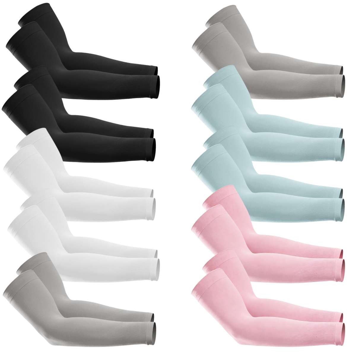 Sunscreen Sleeves Color 5 Pure Black 5 Light Gray