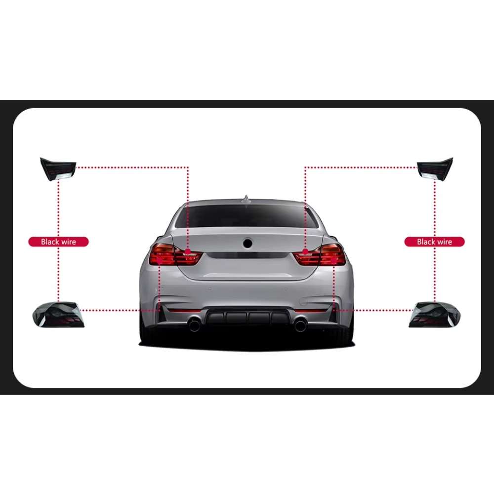 Car Lights Color Red Lens 1Pair