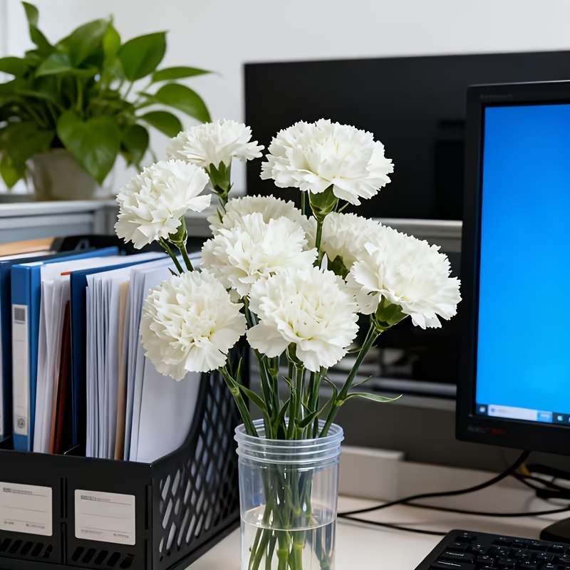 Wedding Supplies Style 26Pcs White Carnations Multiple Purchases Recommended