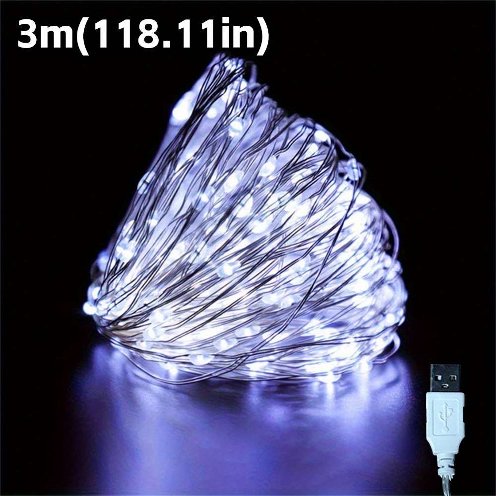 Christmas Lights White Model 1 Meter 10 Lights