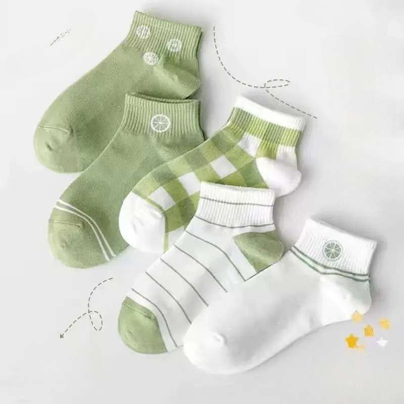 Women S Socks Color Lemon 5Pairs Size Onesize