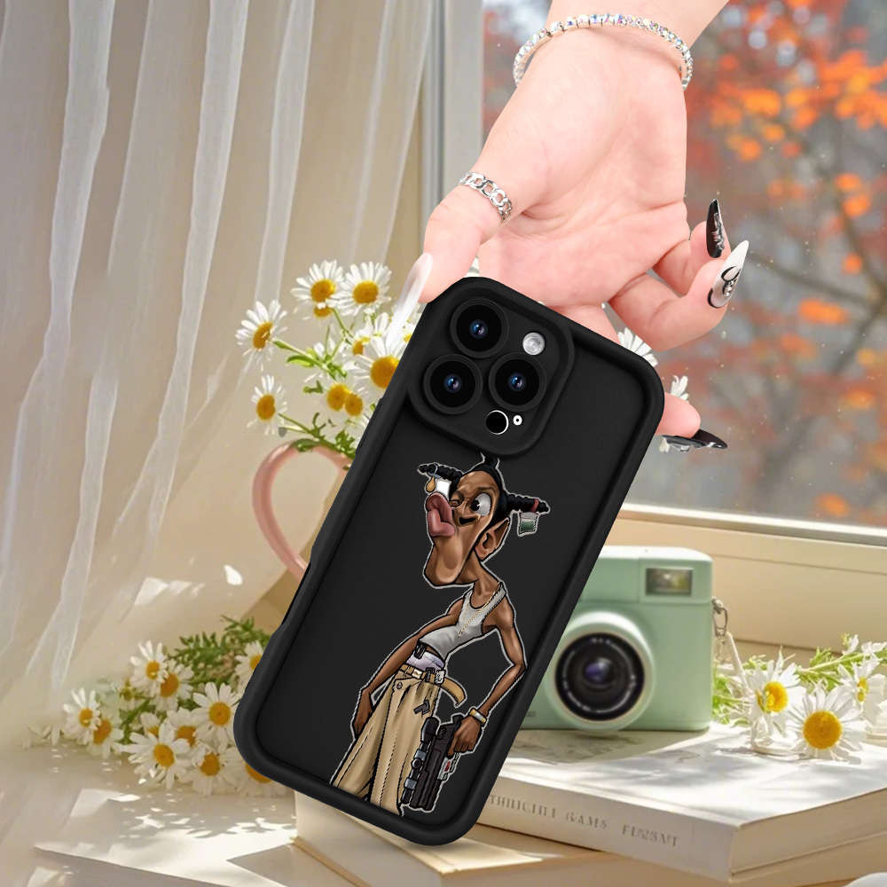 1Pc Black For iPhone 7 Plus Hip Hop Youth Pattern Phone Case