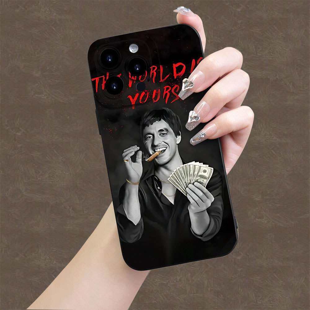 1Pc Black For iPhone 16e Creative Design Phone Case