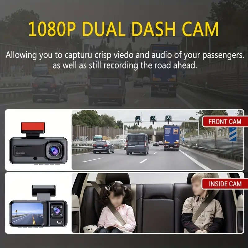 Dashcam Model 3 Front And Rear Internal Cameras  Without Memory Card