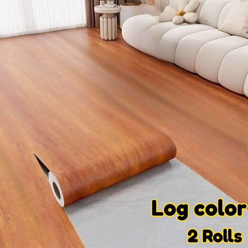 Self Adhesive Floor Stickers Deep Walnut 2 Rolls