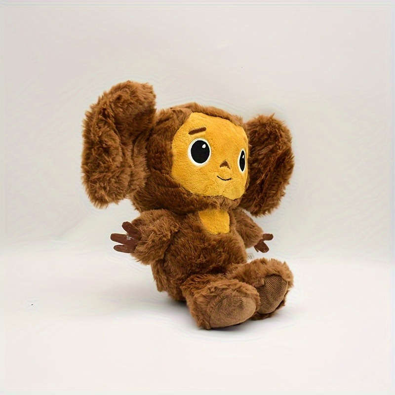 Plush Toyss color big eared monkey size Brown