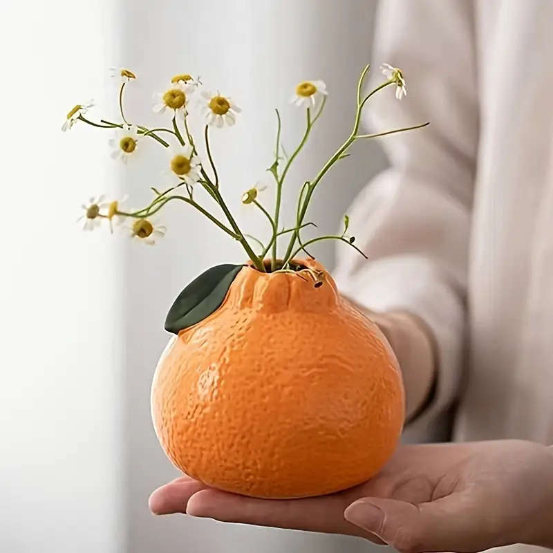 Flowerpot Color 1 Orange Vase