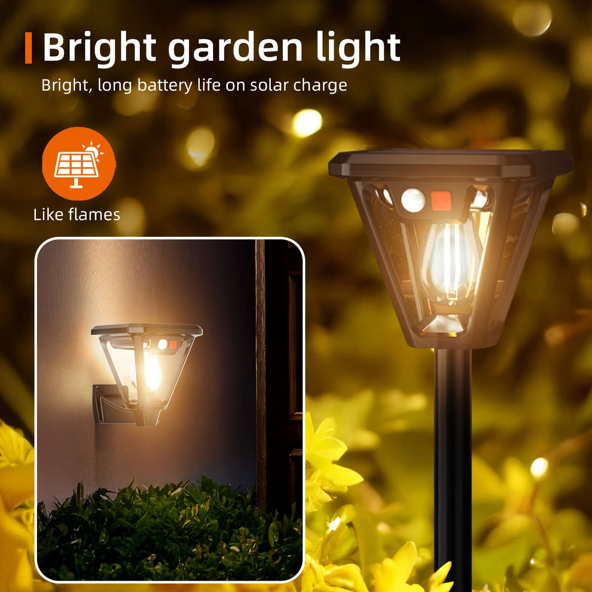 Solar Emergency Lights Color Black