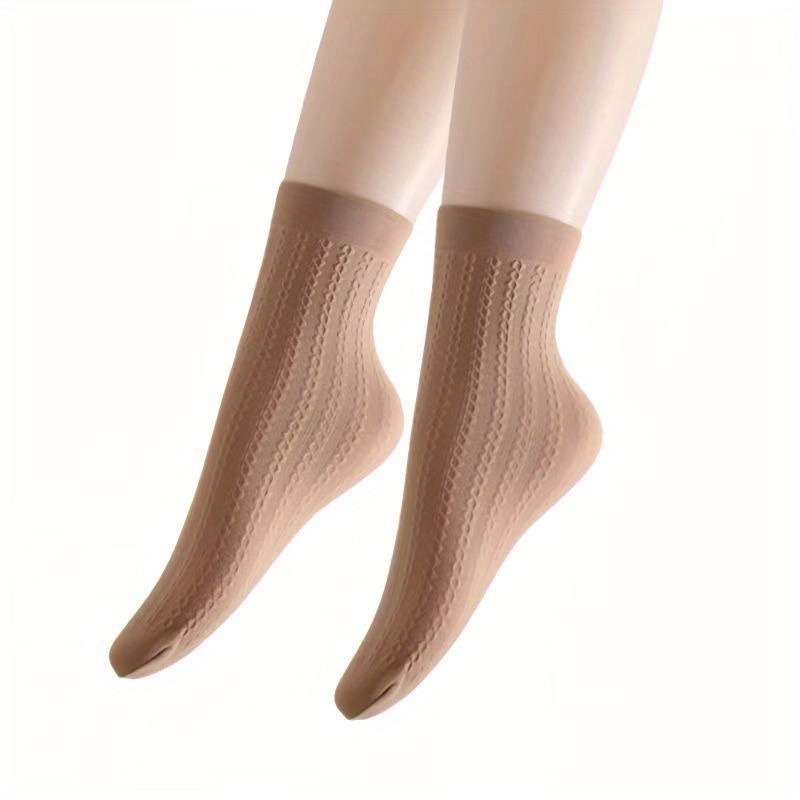 Women S Socks Color Black 5 Pairslight Beige 5 Pairs Size Onesize