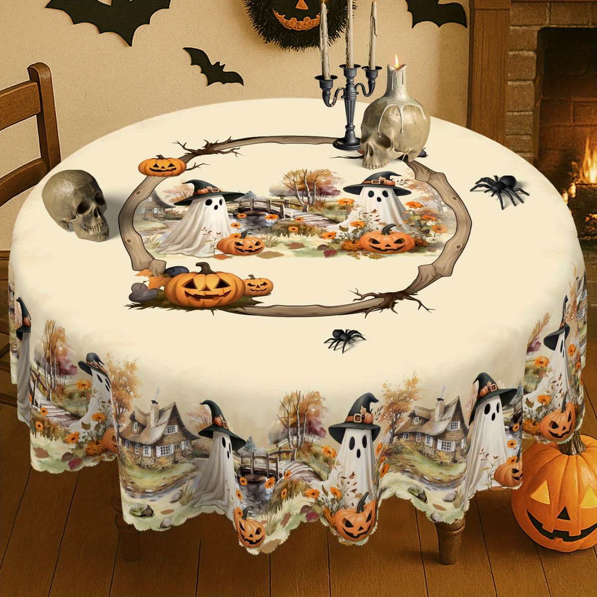 Halloween tablecloth decoration size Rectangle 5570in 140180cm